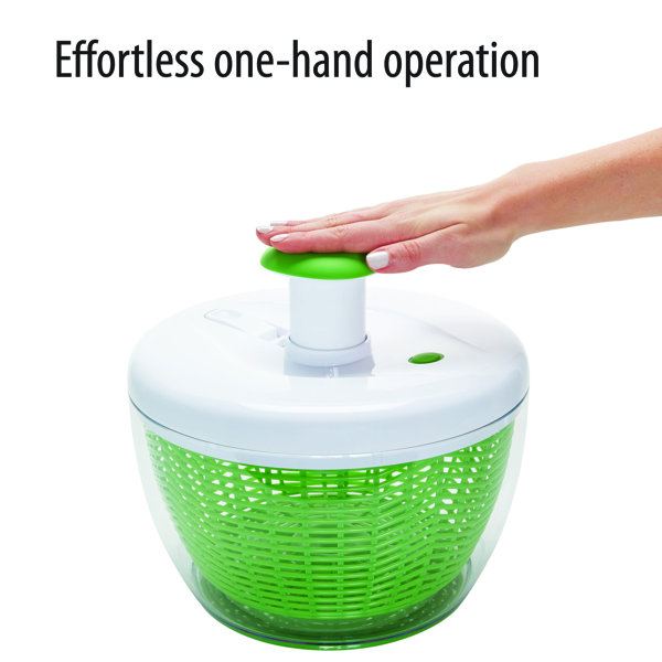 Farberware Pump Salad Spinner with Bowl, 6.6 quart, Green Wayfair